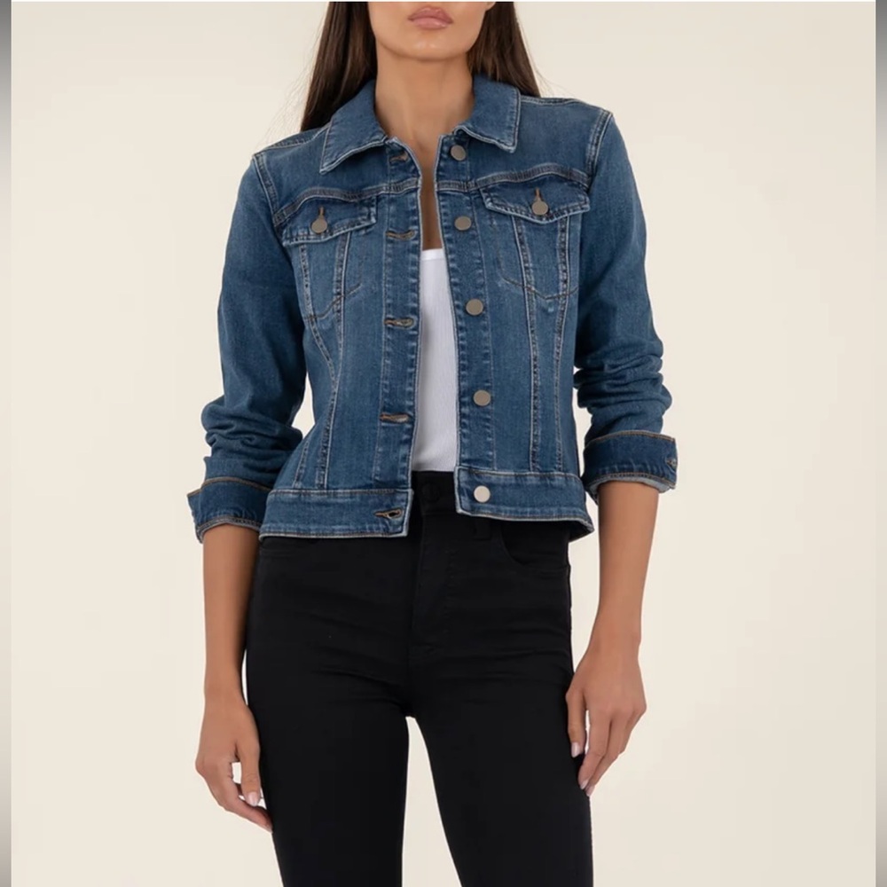 Kut From The Kloth Cropped Jean Jacket size Medium - Picture 2 of 5